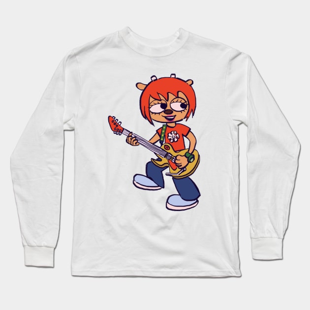 I draw lammy the jammer with her guitar / um jammer lammy Long Sleeve T-Shirt by mudwizard